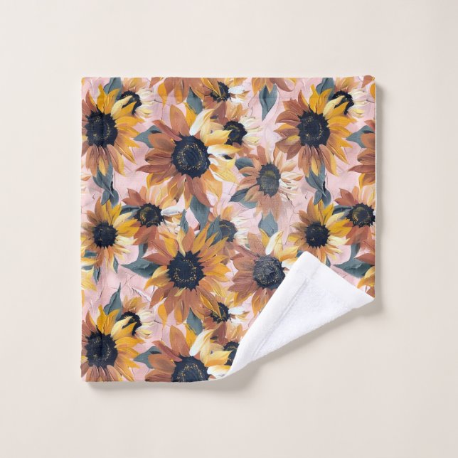 Sonnenblumendesign Waschlappen (Waschlappen)
