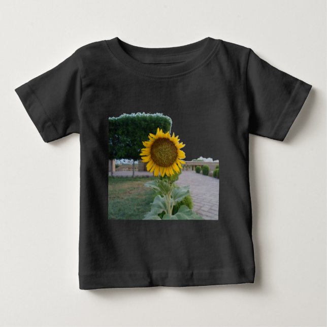 Sonnenblumendruckkunst Baby T-shirt (Vorderseite)