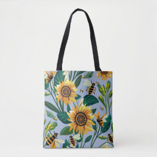 Sonnenblumendrucktasche