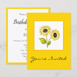 "Sonnenblumenduet" Einladung