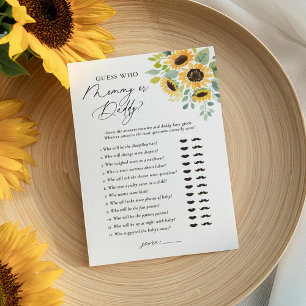 Sonnenblumendusche Ratet, wer Mama oder Papa Einladung