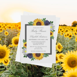 Sonnenblumendusche Rose Daisy Herbstdusche Einladung