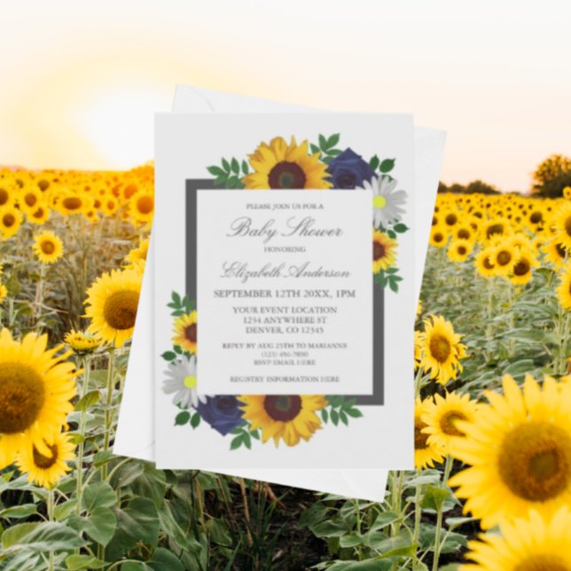 Sonnenblumendusche Rose Daisy Herbstdusche Einladung (Von Creator hochgeladen)