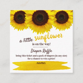 Sonnenblumendusche Windelwanne Begleitkarte