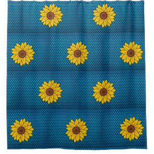 Sonnenblumenduschvorhang Duschvorhang