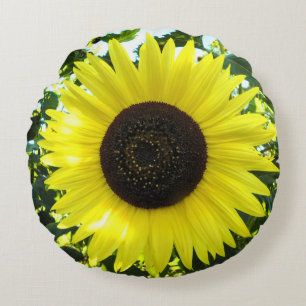 Sonnenblumenempfindung Rundkissen Rundes Kissen
