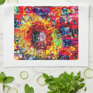 Sonnenblumenexplosion Teetuch Geschirrtuch
