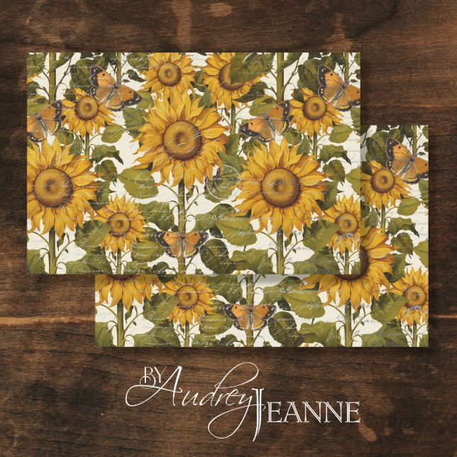 Sonnenblumenfall Blütenschmetterling Ephemere Deko Seidenpapier (Von Creator hochgeladen)