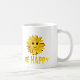 Sonnenblumenfalle "Be Happy" Tasse/Cups Kaffeetasse