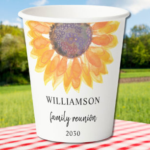 Sonnenblumenfamilie Wiedersehen Pappbecher