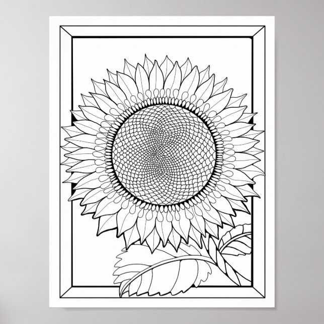 Sonnenblumenfarben-Page Art Poster (Vorne)