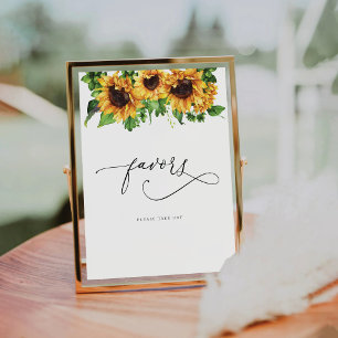 Sonnenblumenfavoriten Zeichen Sockelschild