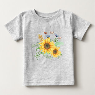 Sonnenblumenfeder Baby T-shirt