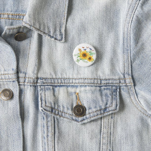 Sonnenblumenfeder Button