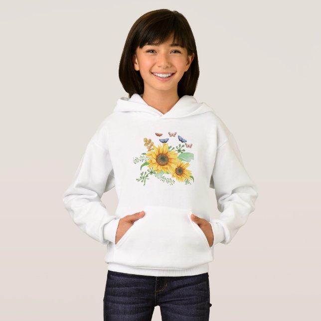Sonnenblumenfeder Hoodie (Vorne ganz)