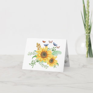Sonnenblumenfeder-Karte Karte