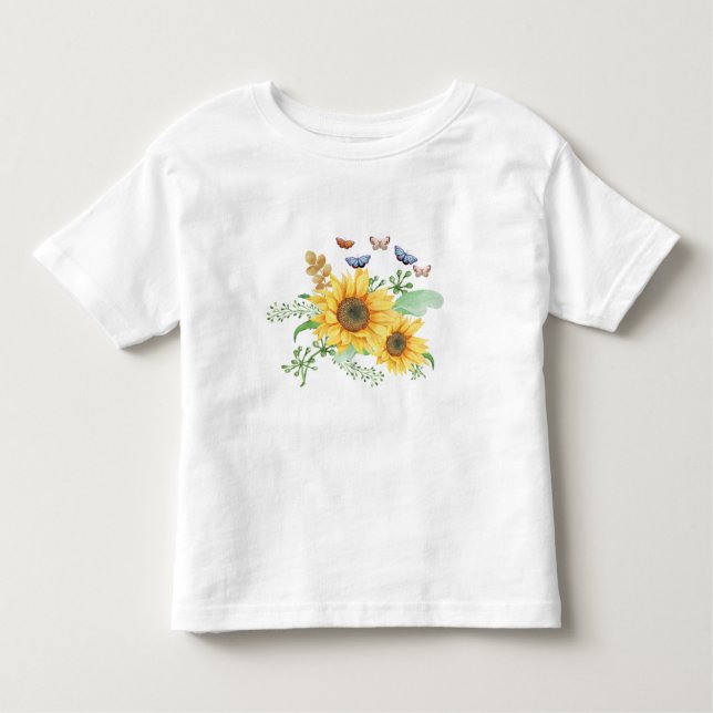 Sonnenblumenfeder Kleinkind T - Shirt (Vorderseite)