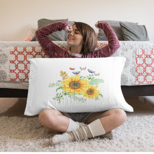Sonnenblumenfeder Lendenkissen