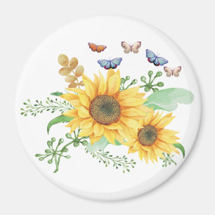 Sonnenblumenfeder Magnet
