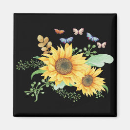 Sonnenblumenfeder Magnet