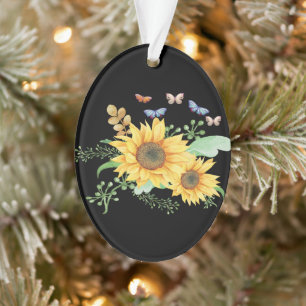 Sonnenblumenfeder Ornament