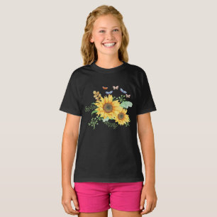 Sonnenblumenfeder T-Shirt