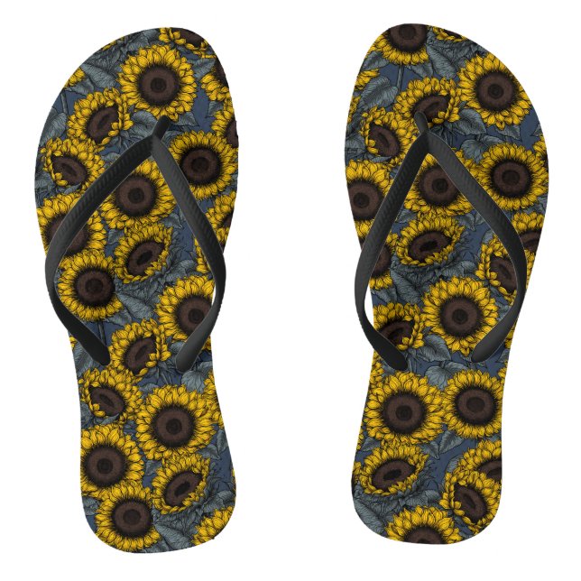 Sonnenblumenfeld 2 flip flops (Fußbett)