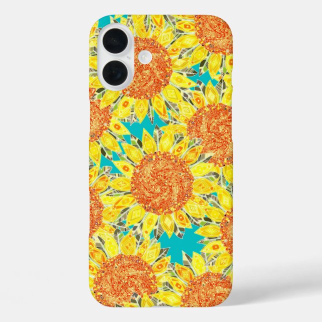 Sonnenblumenfeld Case-Mate iPhone Hülle (Rückseite)