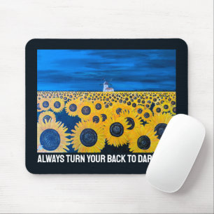 Sonnenblumenfeld-Gemälde von Alfred Fox Mousepad