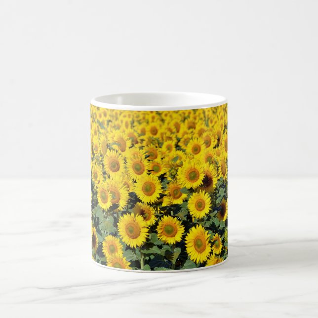 Sonnenblumenfeld Kaffeetasse (Mittel)