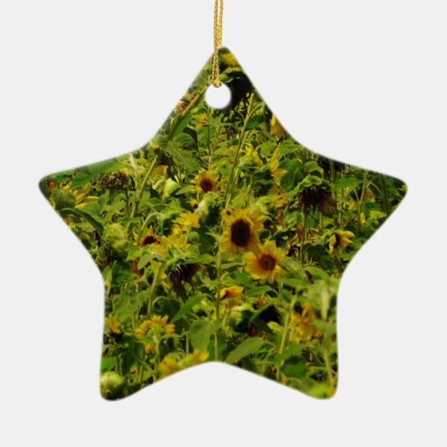 Sonnenblumenfeld Keramikornament (Vorne)