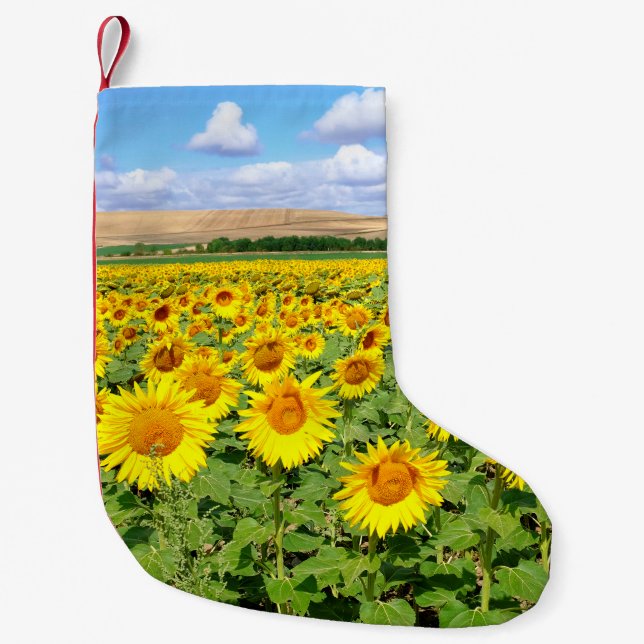 Sonnenblumenfeld Kleiner Weihnachtsstrumpf (Vorderseite)