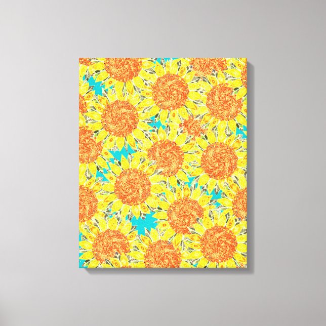 Sonnenblumenfeld Leinwanddruck (Vorderseite)