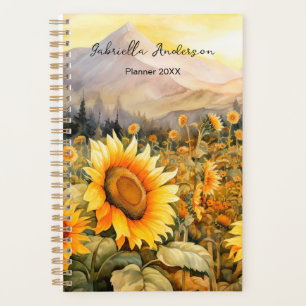Sonnenblumenfeld Natur Aquarell Benutzername Planer