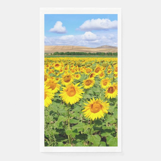 Sonnenblumenfeld Serviette (Vorderseite)