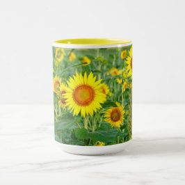 Sonnenblumenfeld Tasse