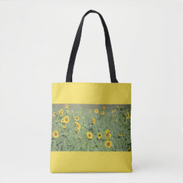 Sonnenblumenfeld-Tote-Tasche