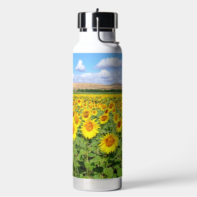 Sonnenblumenfeld Trinkflasche (Links)