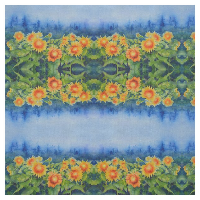 Sonnenblumenfelder Aquarell Stoff (Muster)
