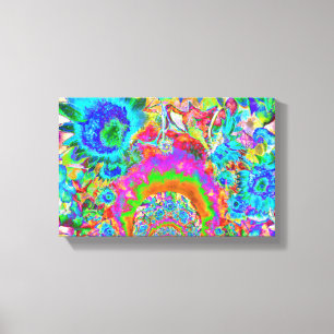 Sonnenblumenfelder für immer - blau leinwanddruck