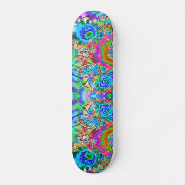 Sonnenblumenfelder für immer - blau skateboard (Vorderseite)