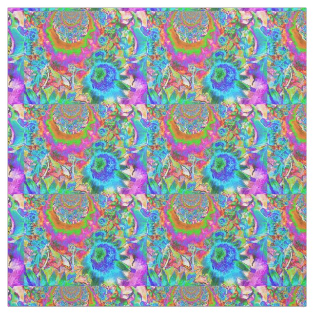 Sonnenblumenfelder für immer blau stoff (Muster)