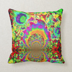 Sonnenblumenfelder für immer grün kissen