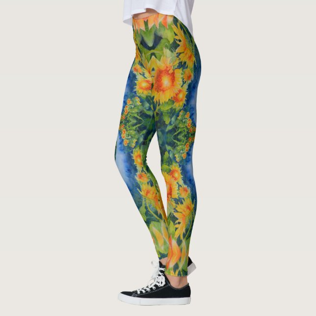 Sonnenblumenfelder für immer leggings (Links)