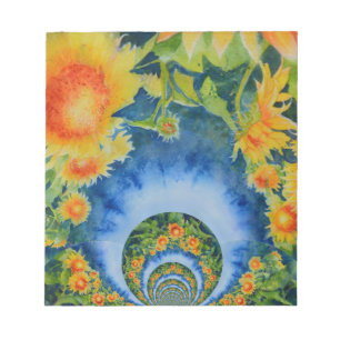 Sonnenblumenfelder für immer notizblock