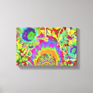 Sonnenblumenfelder für immer - orange leinwanddruck