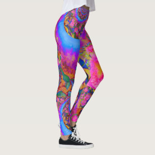 Sonnenblumenfelder für immer - rosa leggings