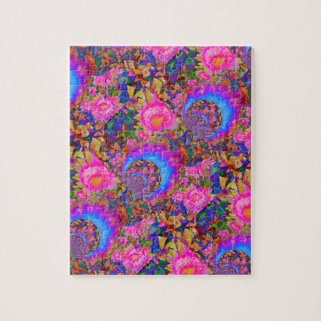 Sonnenblumenfelder für immer - rosa puzzle (Vertikal)