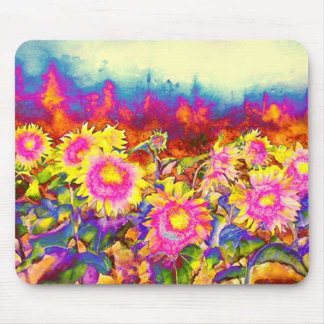 Sonnenblumenfelder Mousepad (Vorne)