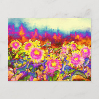 Sonnenblumenfelder Postkarte